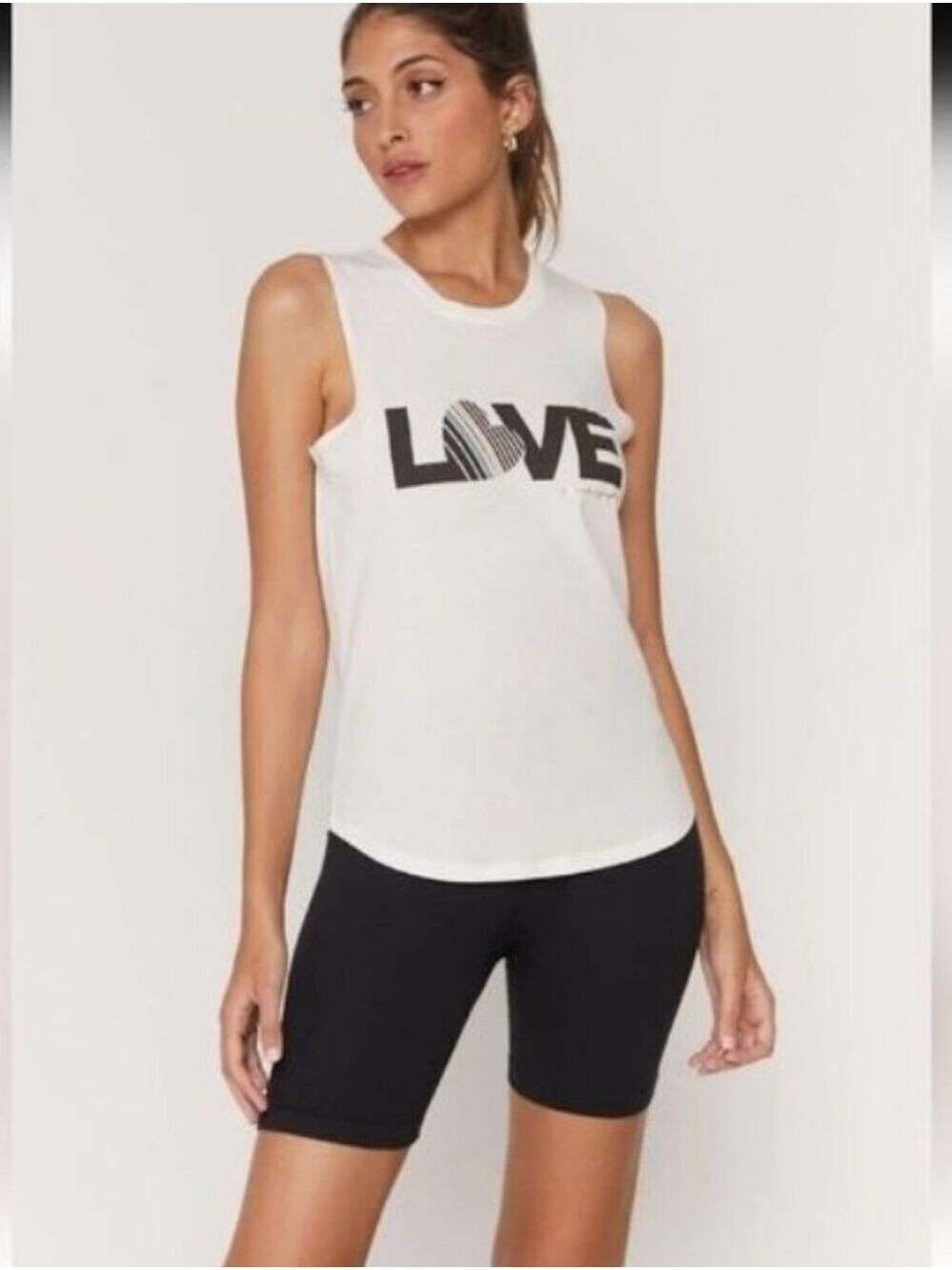Spiritual Gangster LOVE Graphic Cotton Modal Muscle Tank Top Size Large - Picture 2 of 11
